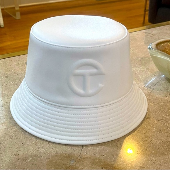 Telfar Other - TELFAR white vegan leather bucket hat